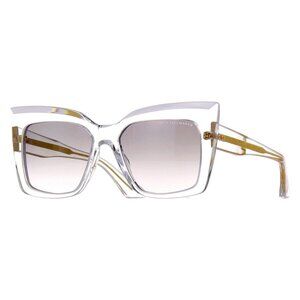 New DITA Telemaker Transparent Square DTS704 03 Sunglasses Women